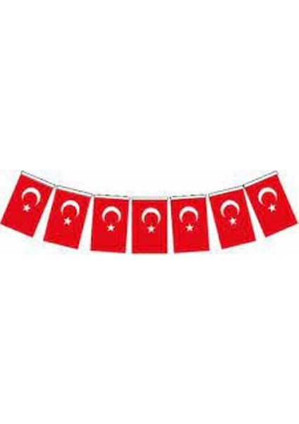 Türkiye Dize Bayrağı Küçük Bayrak Çekme Bayrağı 50 Adet (Yurt Dışından)