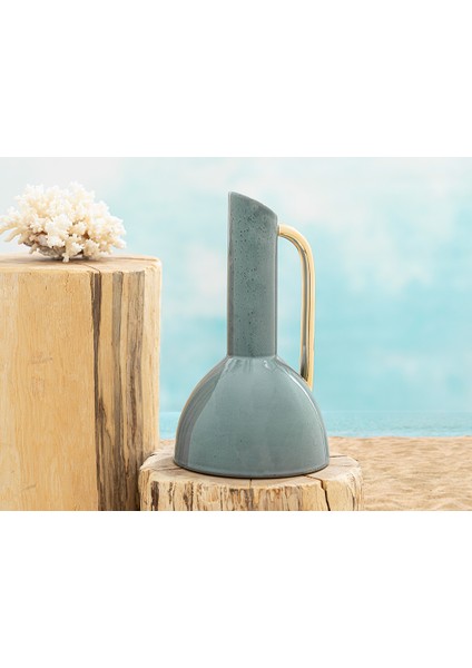 Merlin Stoneware Vazo 16 x 16 x 29 cm Seledon