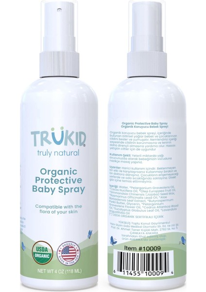 Organik Koruyucu Sprey 118 ml