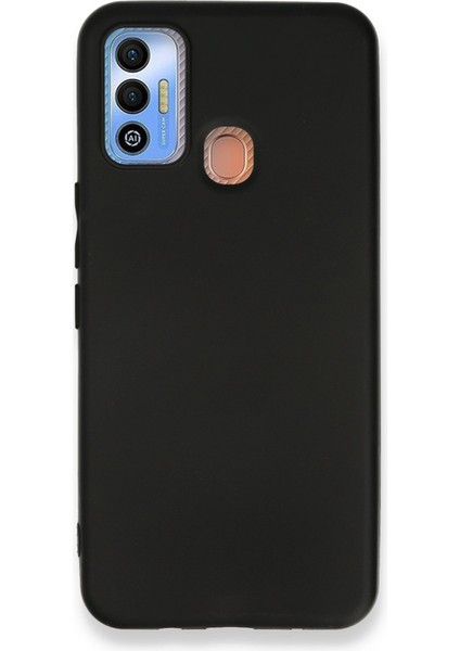 Caseworld Tecno Spark 7t ile Uyumlu Kapak Mat Siyah Soft Silikon Kılıf