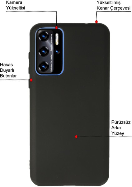 Caseworld Reeder P13 Blue 2021 ile Uyumlu Kapak Mat Siyah Soft Silikon Kılıf fiyatları