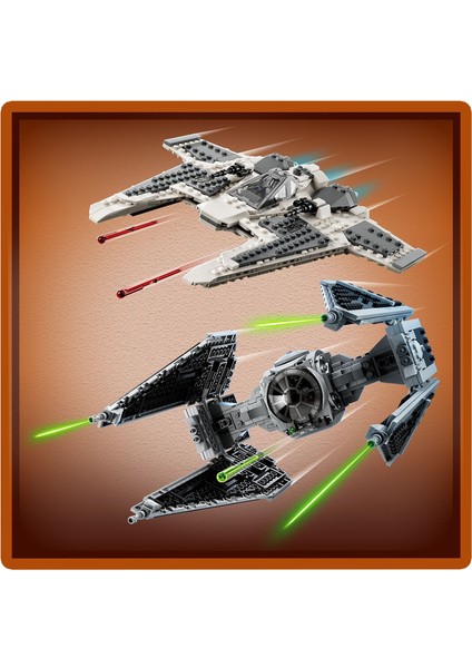 ® Star Wars™ Mandalorian Fang Fighter TIE Interceptor'a Karşı 75348 - 9 Yaş ve Üzeri Çocuklar için Yaratıcı Oyuncak Yapım Seti (957 Parça)