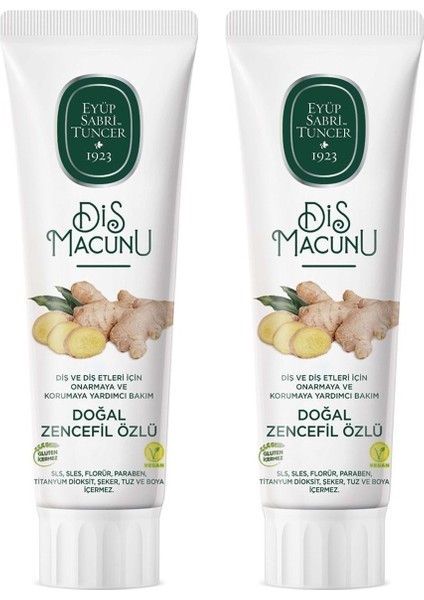 Diş Macunu 90 Ml - Zencefil Özlü X 2 Adet