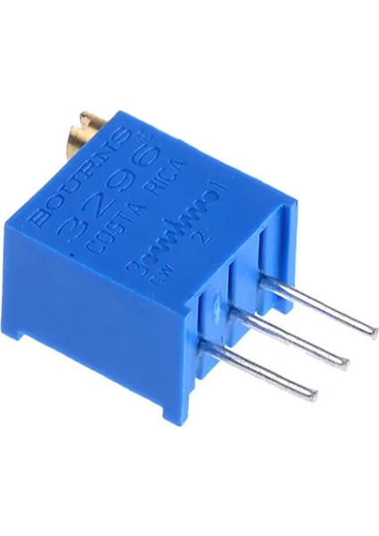 Sanec Trimpot (Trimmer Potansiyometre) 2mω, 25 Dönüşlü, Üstten Ayarlı, 1/2W, ±100PPM/°C, Pinli, 3296W Serisi