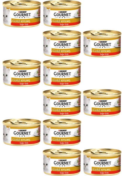 12 Adet Purina Gourmet Gold Kıyılmış Sığır Eti 85 gr