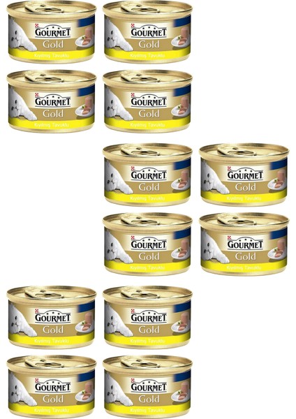 12 Adet Purina Gourmet Gold Kıyılmış Tavuk 85 gr