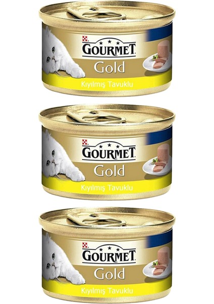 3 Adet Purina Gourmet Gold Kıyılmış Tavuk 85 gr