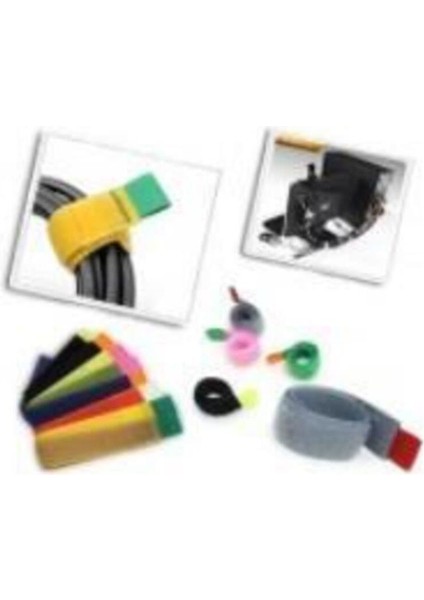 Kablo Düzenleyici Toparlayıcı Cırtlı Bant Kablo Bağı (6 Adet) fiyatları