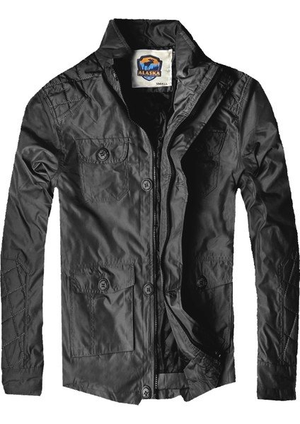 Slim Fit Suya Rüzgara Dayanıklı Kumaş Kapitone Trençkot Mont