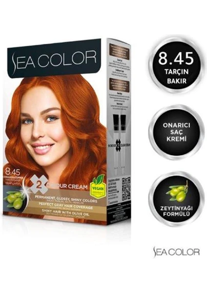 Sea Color Kıt Saç Boyası 8.45 Tarçın Copper