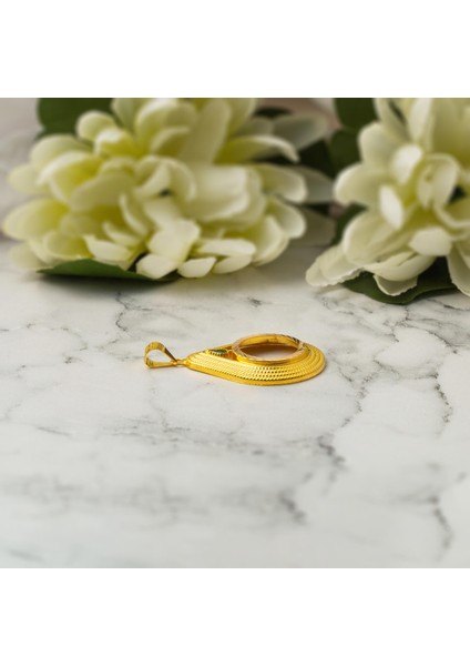 Damla 14 Ayar Çeyrek Altın Çerçeveli Kolye modelleri