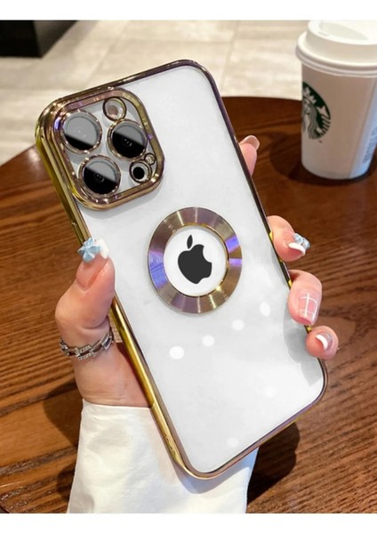 Apple iPhone 14 Pro Max Logo Detaylı Silikon Gold Kamera Korumalı Voyomega MF-VY-11A