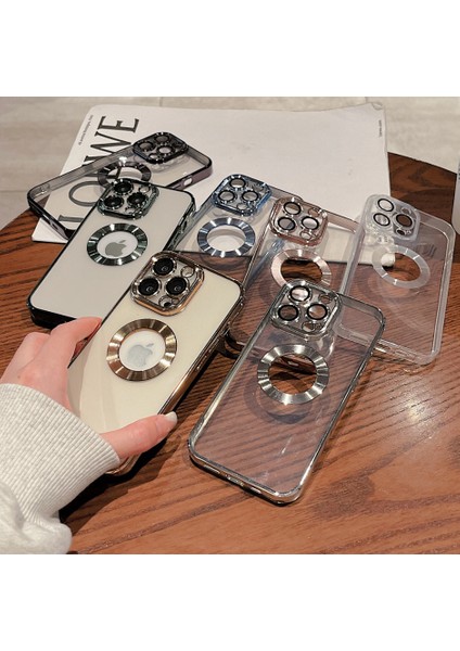Apple iPhone 14 Pro Max Logo Detaylı Silikon Gold Kamera Korumalı Voyomega MF-VY-11A modelleri