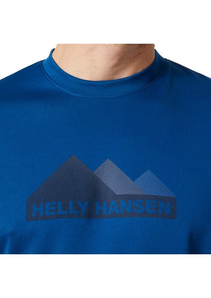 Hh Tech Graphic Erkek T-Shirt Deep Fjord