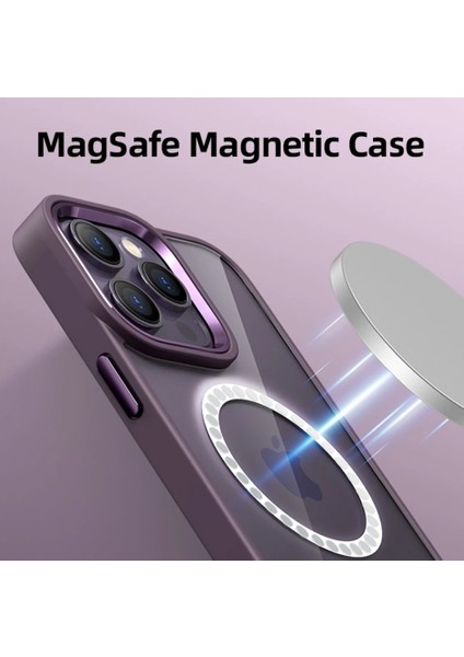 Apple iPhone 14 Pro Max Magsafe Metal Tuş Derin Mor Voyokrommgs MF-VY-11A