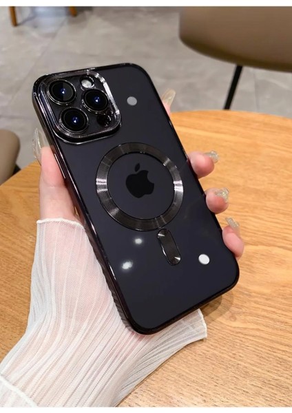 Apple iPhone 14 Pro Magsafe Silikon Siyah Kamera Korumalı Voyodemre MF-VY-14A