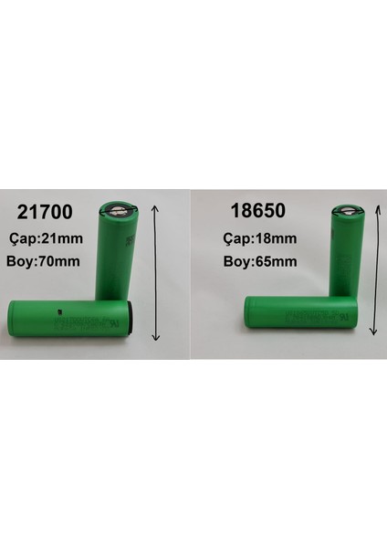 VTC6A 3800 mah Yenilenmiş 21700 Şarj Edilebilir Pil Scooter Matkap Süpürge Uyumlu modelleri