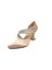 Kadın Şık Saten Ince Taşlı Klasik Topuklu Ayakkabı - Bej - 38 4