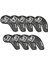 9pcs Golf Demir Kafa Anti Scratch Golf Headcover Golf Kulübü Kafa Kapağı Siyahı Kapsar (Yurt Dışından) 1