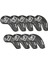 9pcs Golf Demir Kafa Anti Scratch Golf Headcover Golf Kulübü Kafa Kapağı Siyahı Kapsar (Yurt Dışından) 2