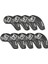 9pcs Golf Demir Kafa Anti Scratch Golf Headcover Golf Kulübü Kafa Kapağı Siyahı Kapsar (Yurt Dışından) 3
