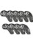 9pcs Golf Demir Kafa Anti Scratch Golf Headcover Golf Kulübü Kafa Kapağı Siyahı Kapsar (Yurt Dışından) 4