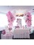 Krom Gold Makaron Pembe ve Pastel Beyaz Balon Zinciri 50 Adet 1