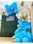 Krom Gold Mavi ve Beyaz Balon Zinciri 100 Adet 1