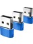 3 Adet Tip-C 3.1-Usb 2.0 Adaptör Dişi Ila Erkek Konnektörüne Dizüstü Bilgisayar Mavisi Için (Yurt Dışından) 1