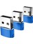3 Adet Tip-C 3.1-Usb 2.0 Adaptör Dişi Ila Erkek Konnektörüne Dizüstü Bilgisayar Mavisi Için (Yurt Dışından) 5
