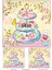 5458 Cupcake Stand Renkli Çiçekler Desen Pirinç Dekopaj 30X42 1