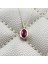 1.05 Karat Ruby Taşlı Altın Kolye-Ruby Taşlı 14 Ayar Altın Kolye 4