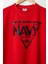 Erkek Navy Oversize Baskılı Pamuklu Bisiklet Yaka Kısa Kollu T-Shirt 2