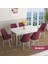 Concept Han Serisi 70X114 Açılabilir Mdf Beyaz Mermer Desen Mutfak Masası Takımı 6 Sandalye 1
