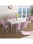 Concept Han Serisi 70X114 Açılabilir Mdf Beyaz Mermer Desen Mutfak Masası Takımı 6 Sandalye 1