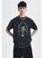 Yıkamalı Art Pattern Eskitme T-Shirt 1