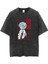 Yıkamalı Rei Ayanami Eskitme T-Shirt 2