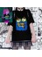 Princess Bubblegum Baskılı Siyah Oversize T-Shirt 1