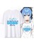 Hoshimachi Suisei Baskılı Beyaz Unisex Oversize T-Shirt 1