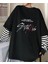 Stray Kids Baskılı Fake Sleeves Siyah T-Shirt 1