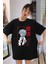 Rei Ayanami Siyah Oversize T-Shirt 1