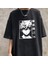 Anime Bakugou Baskılı Siyah Oversize T-Shirt 1