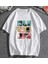 Triple Anime Kolaj Beyaz Unisex Oversize T-Shirt 2