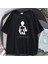 Death Note L Apple Baskılı Siyah Oversize T-Shirt 2