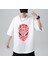 Spider-Man Head Baskılı Beyaz Oversize T-Shirt 1