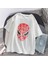 Spider-Man Head Baskılı Beyaz Oversize T-Shirt 2