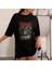 Rock Serisi Slipknot Goat & Skulls Siyah Oversize T-Shirt 1