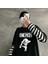 One Piece Baskılı Fake Sleeves Siyah T-Shirt 1