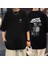Rock Serisi Arctic Monkeys Sırt Baskılı Siyah Oversize T-Shirt 1