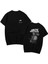 Rock Serisi Arctic Monkeys Sırt Baskılı Siyah Oversize T-Shirt 2